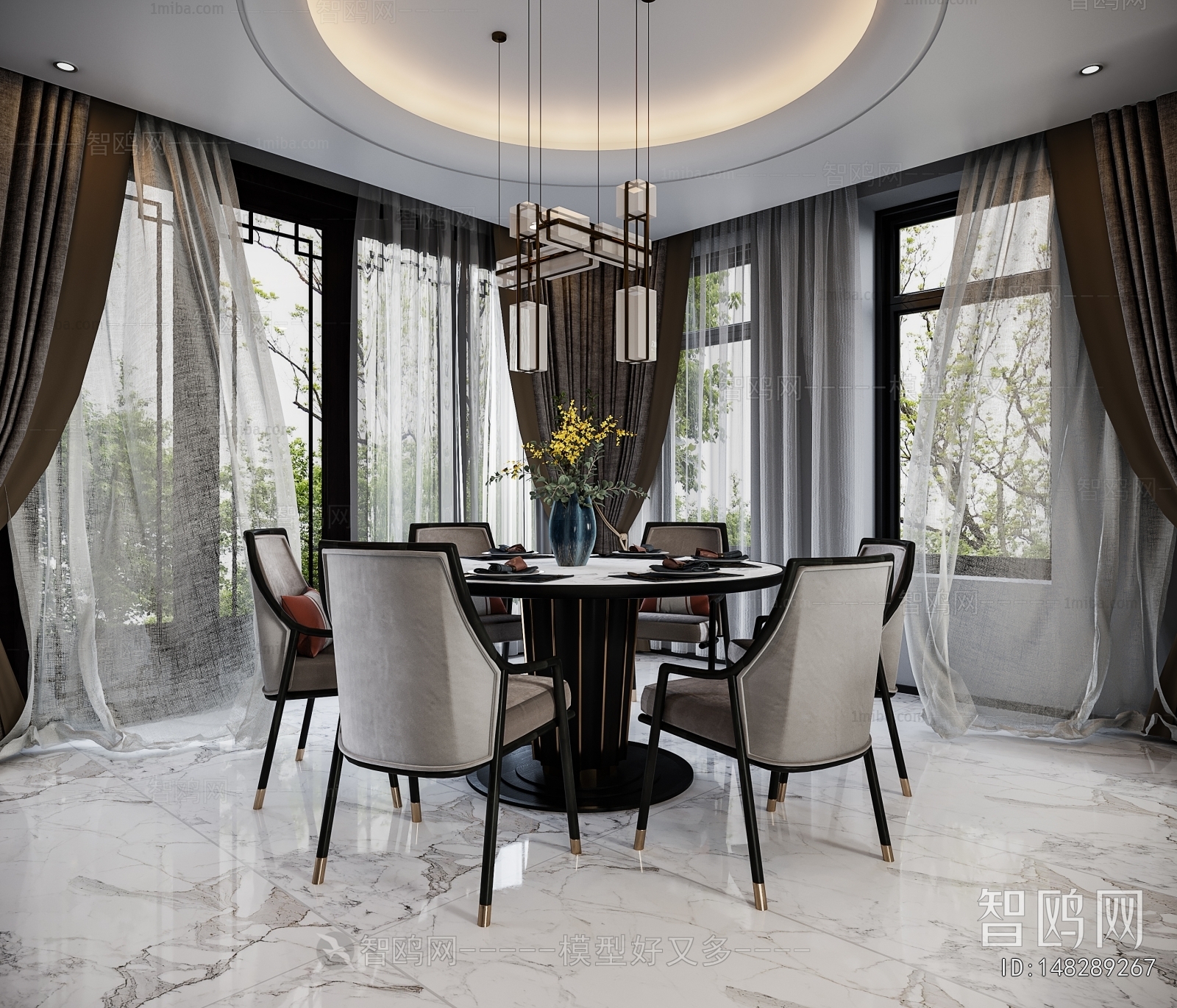 New Chinese Style Dining Room