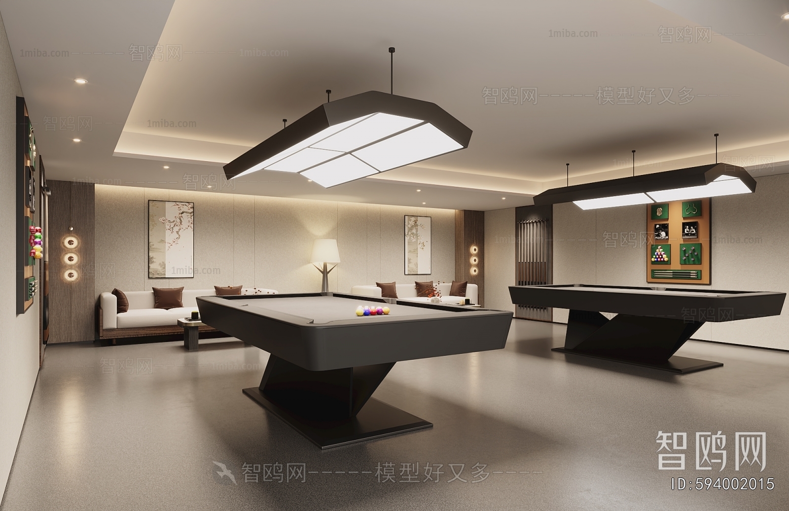 Modern Billiard Room