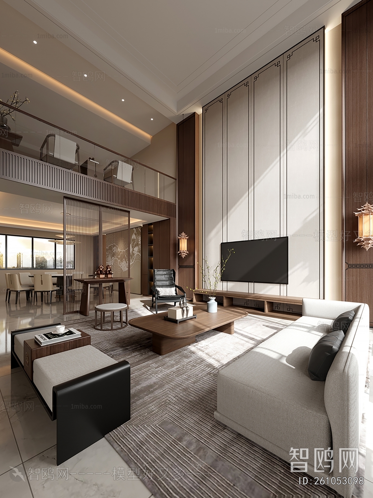 New Chinese Style A Living Room