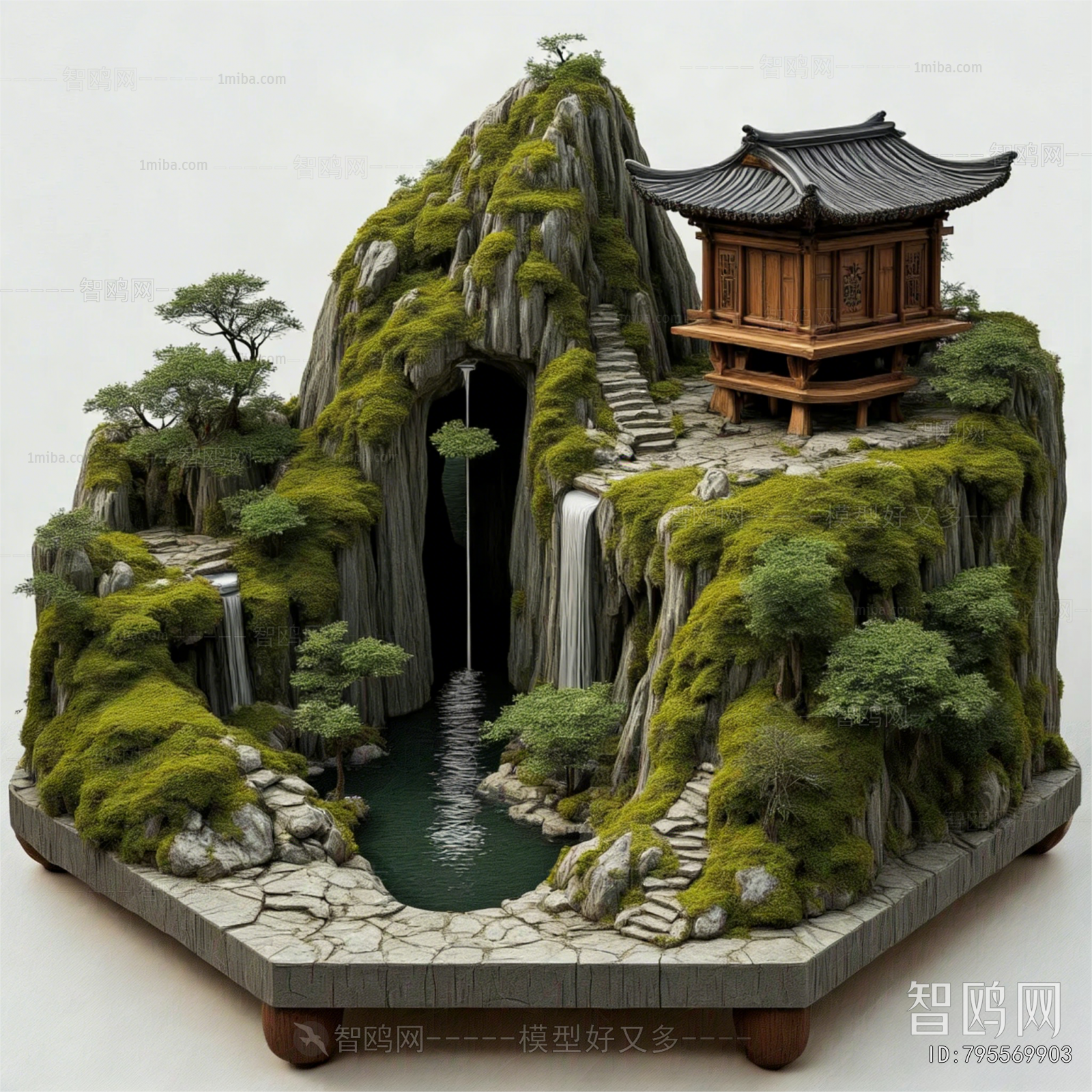 New Chinese Style Rockery Waterscape