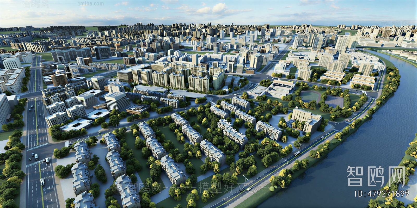 Modern Architectural Bird's-eye View Planning