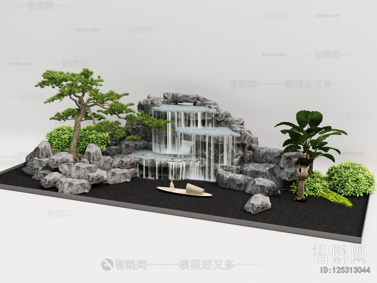 New Chinese Style Rockery Waterscape
