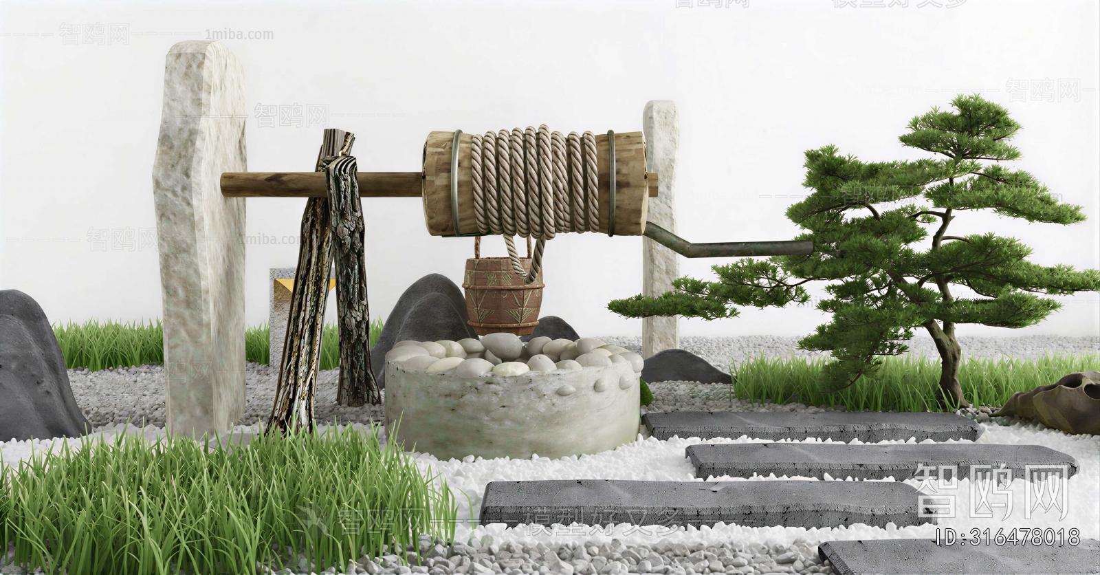 Japanese Style Rockery Waterscape
