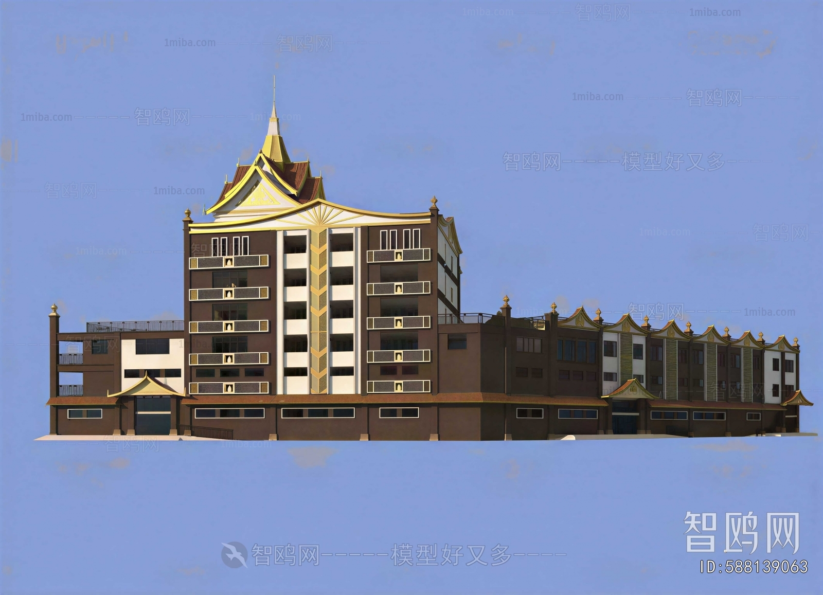 Southeast Asian Style Appearance Of Commercial Building
