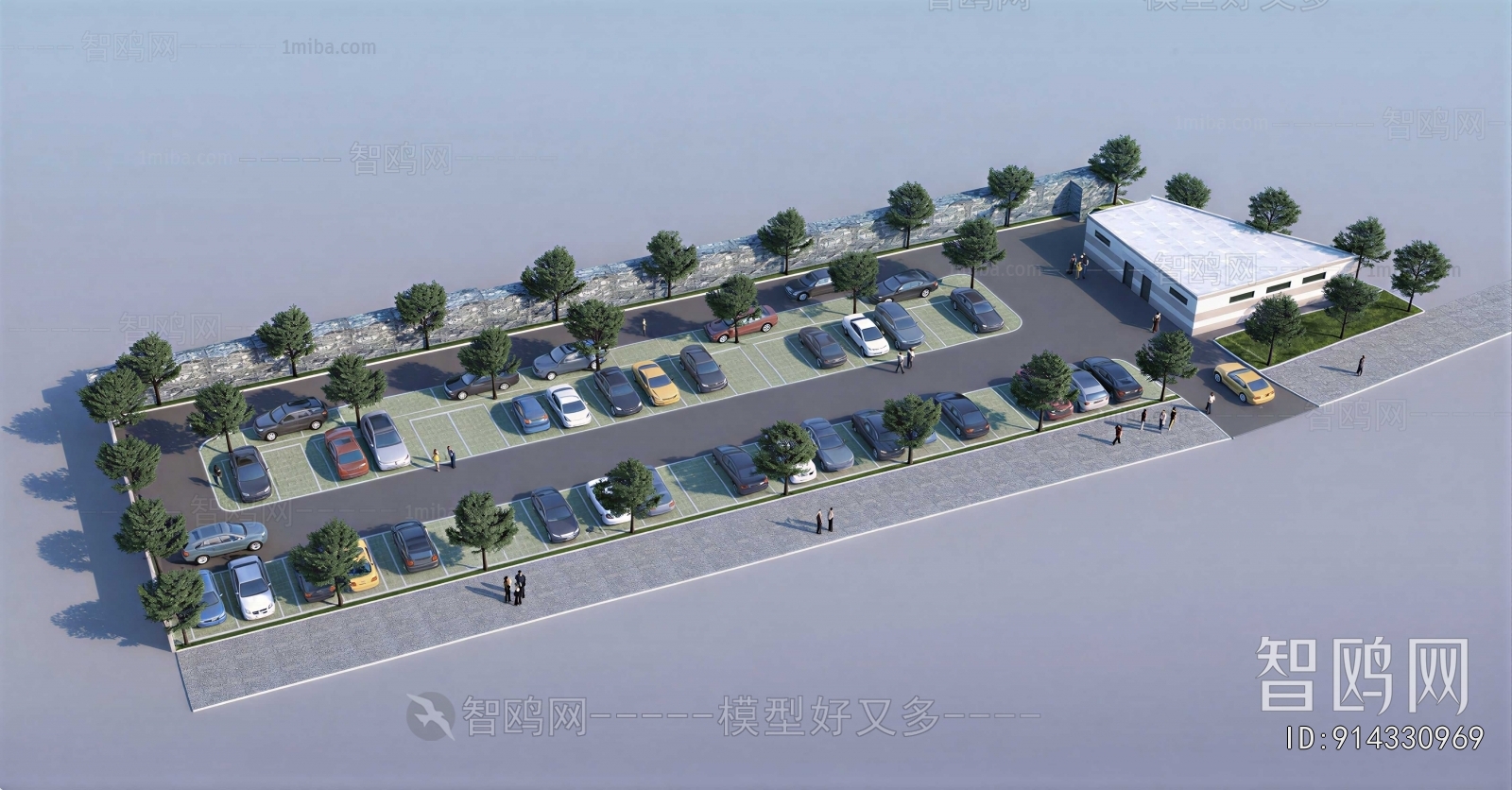 Modern Outdoor Parking Lot