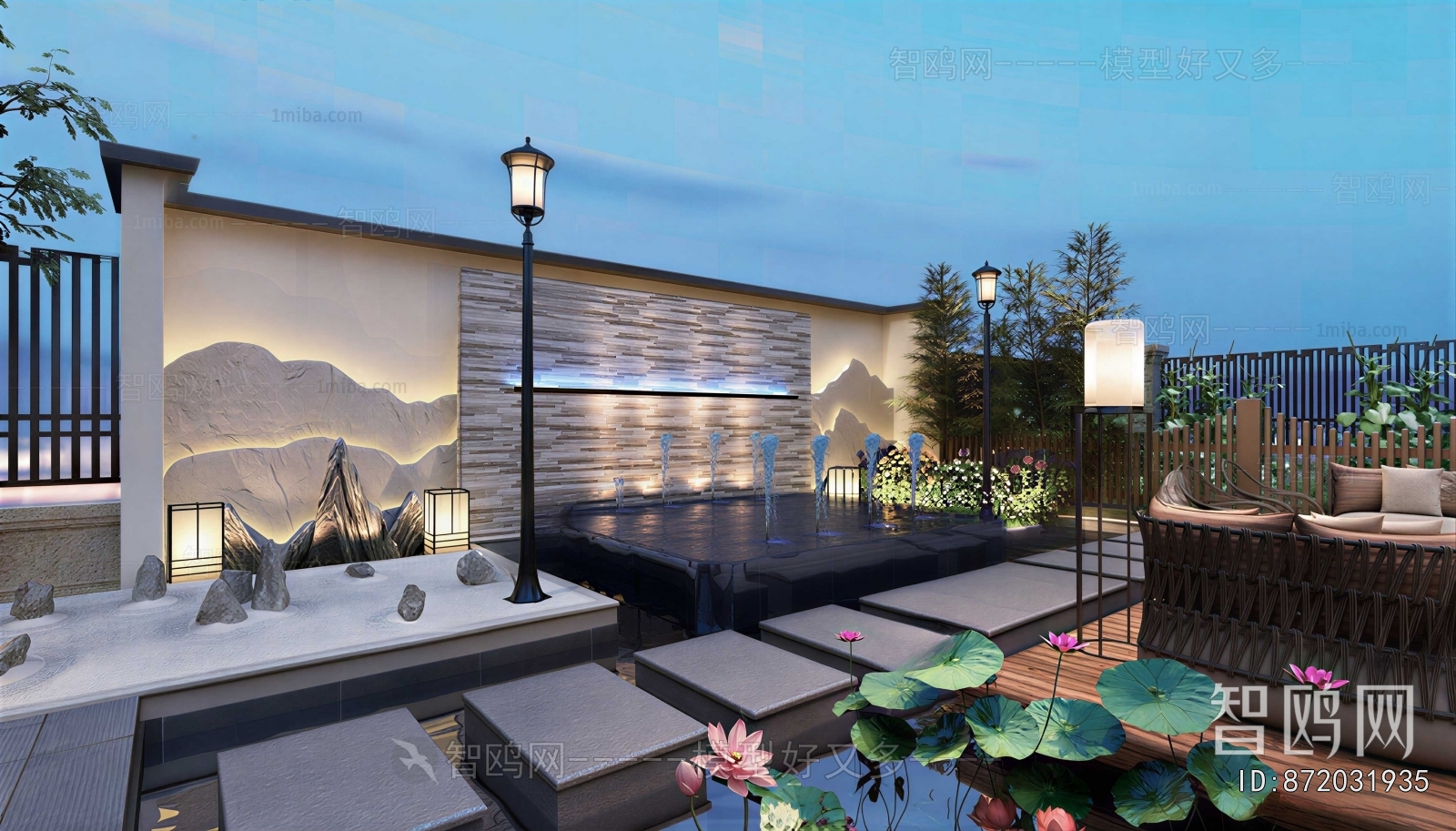 New Chinese Style Courtyard/landscape