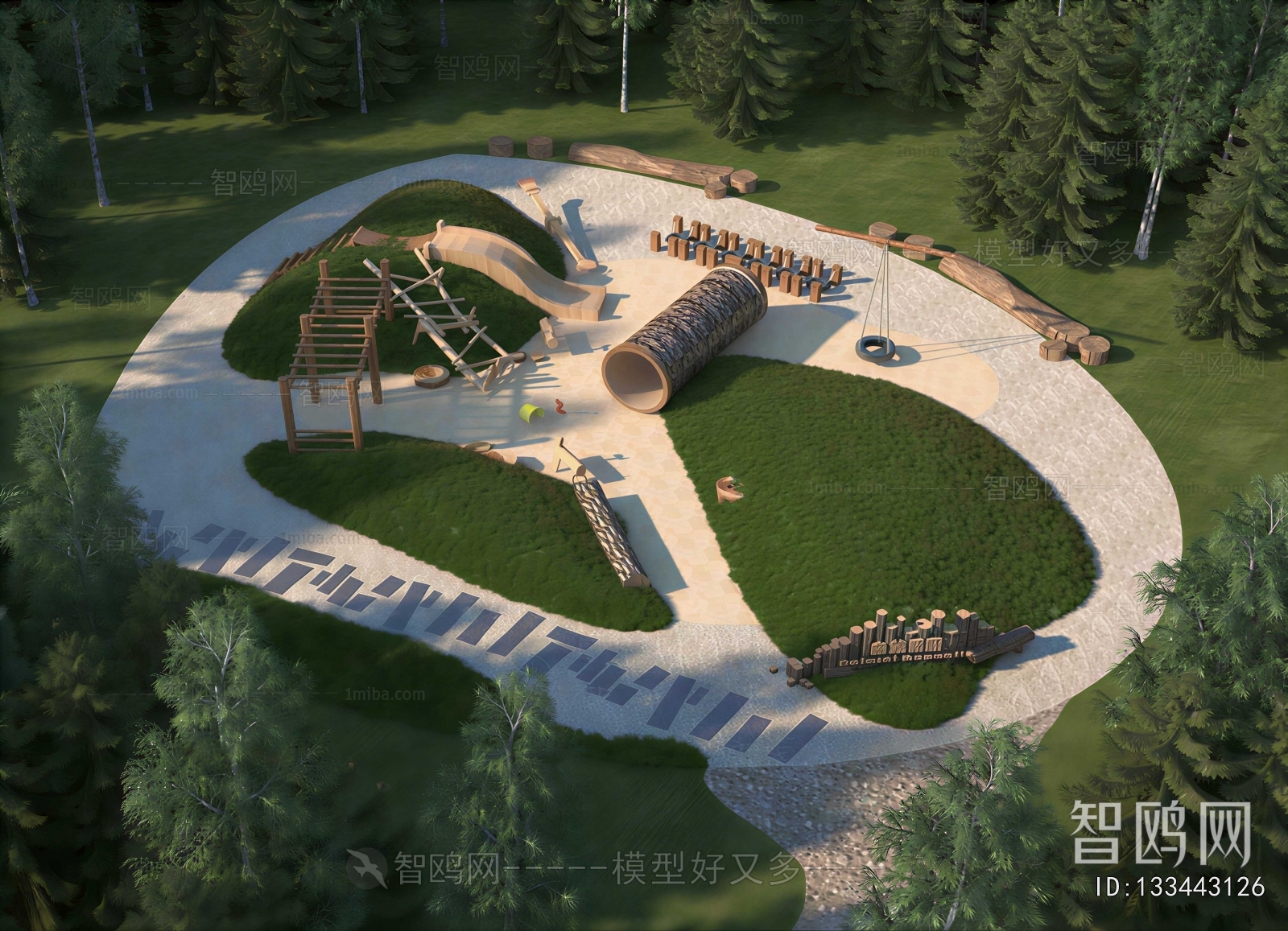 Modern Park Landscape