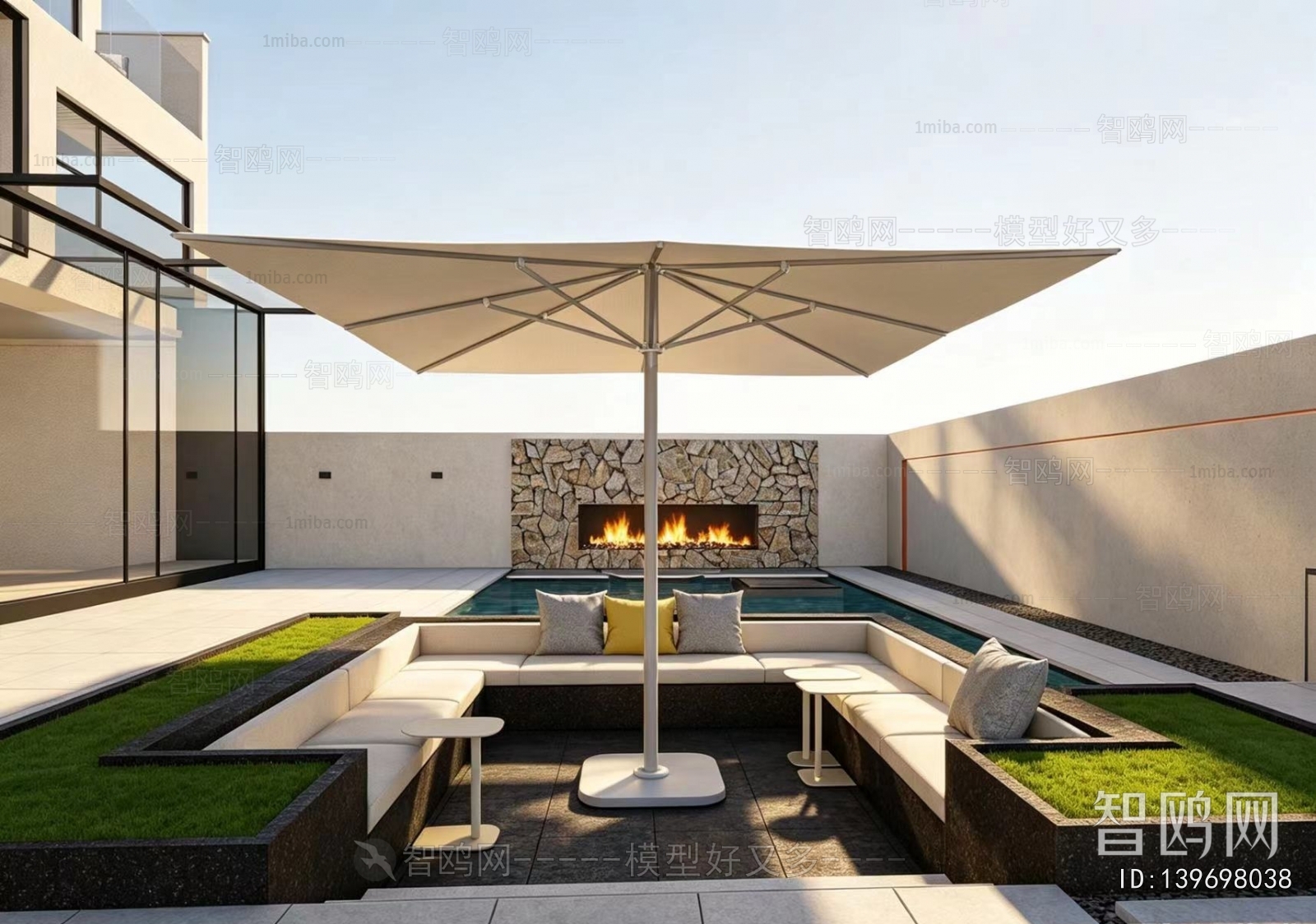Modern Courtyard/landscape