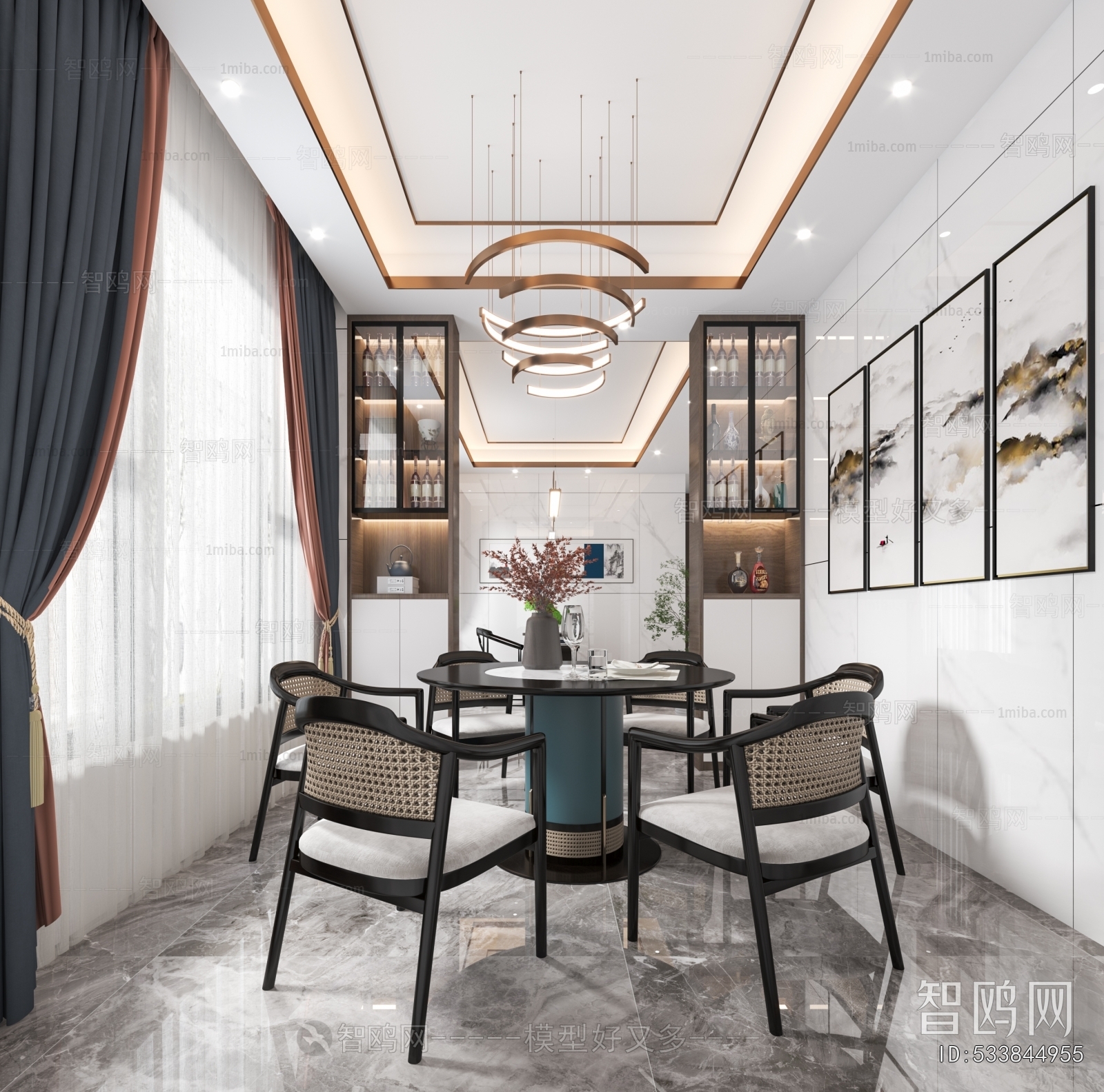 New Chinese Style A Living Room