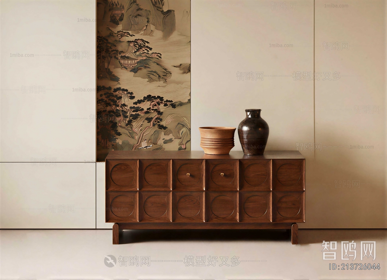 New Chinese Style Entrance Cabinet