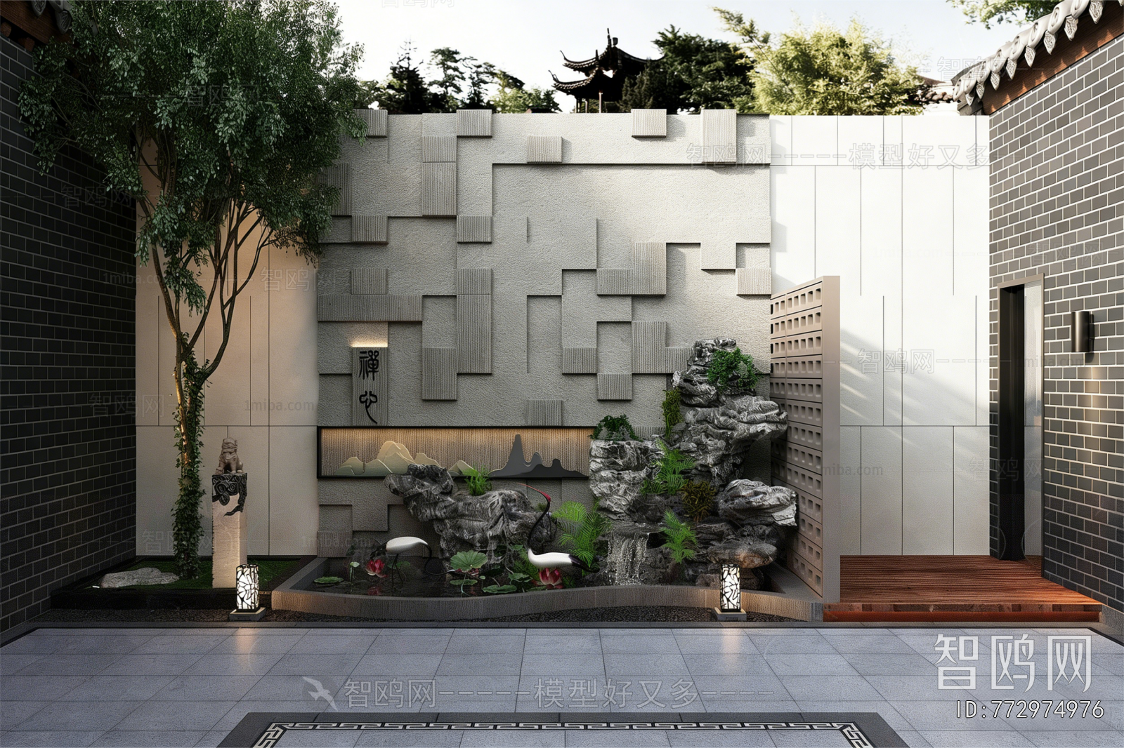 New Chinese Style Courtyard/landscape