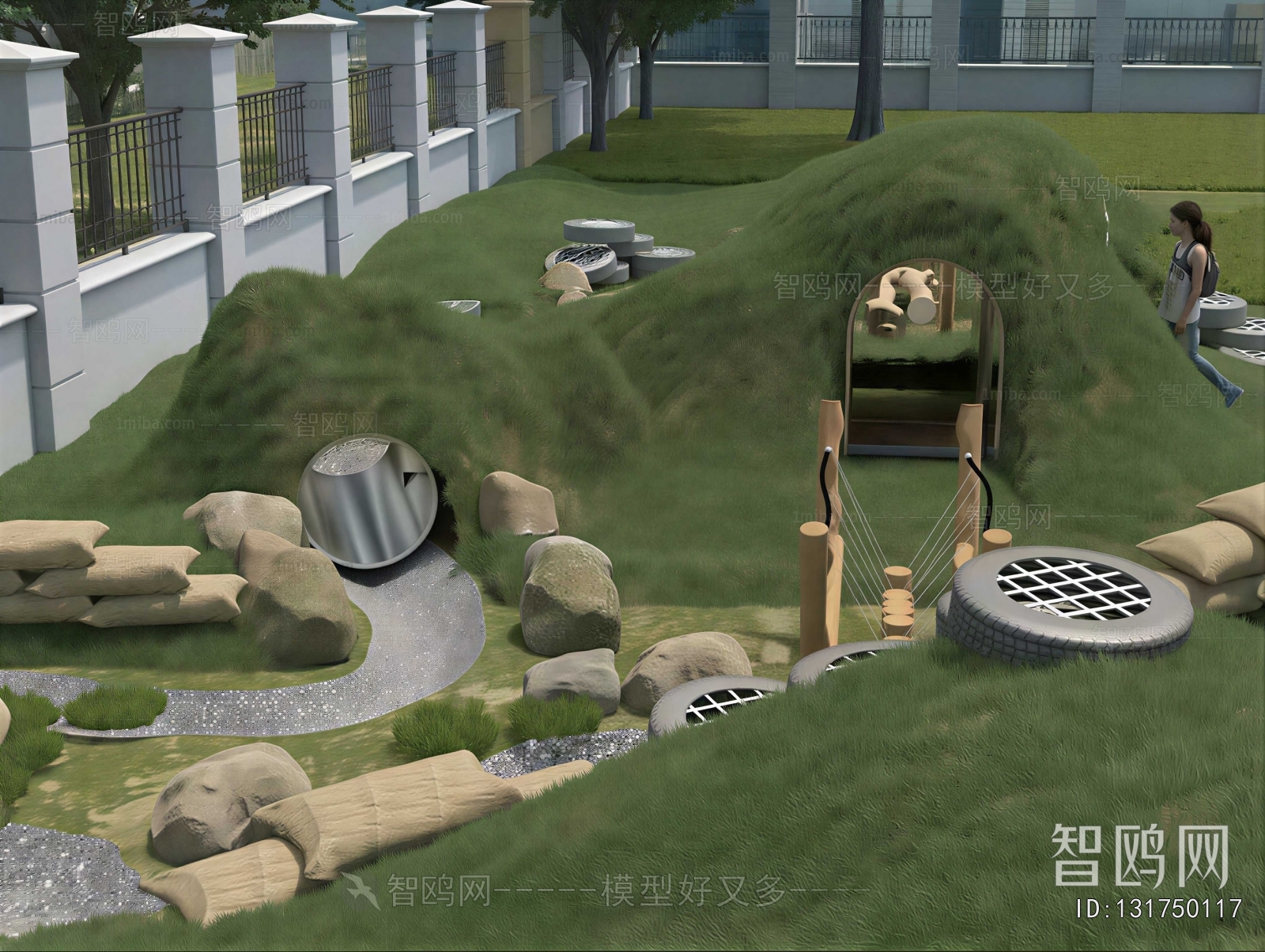 Modern Outdoor Space In Kindergarten