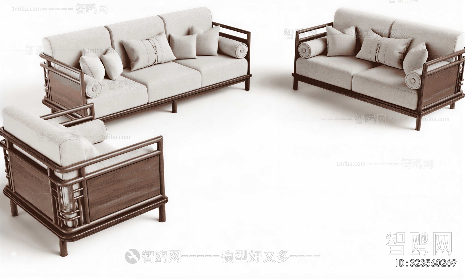New Chinese Style Sofa Combination
