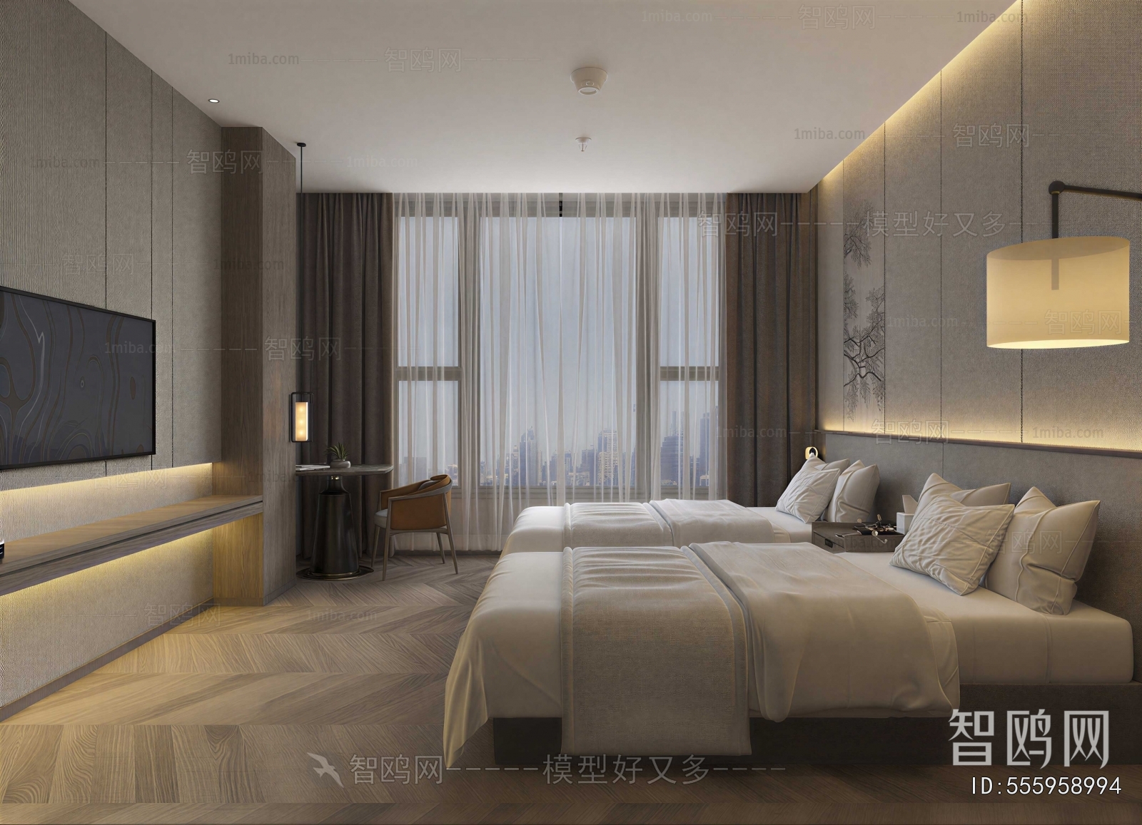 Modern Guest Room