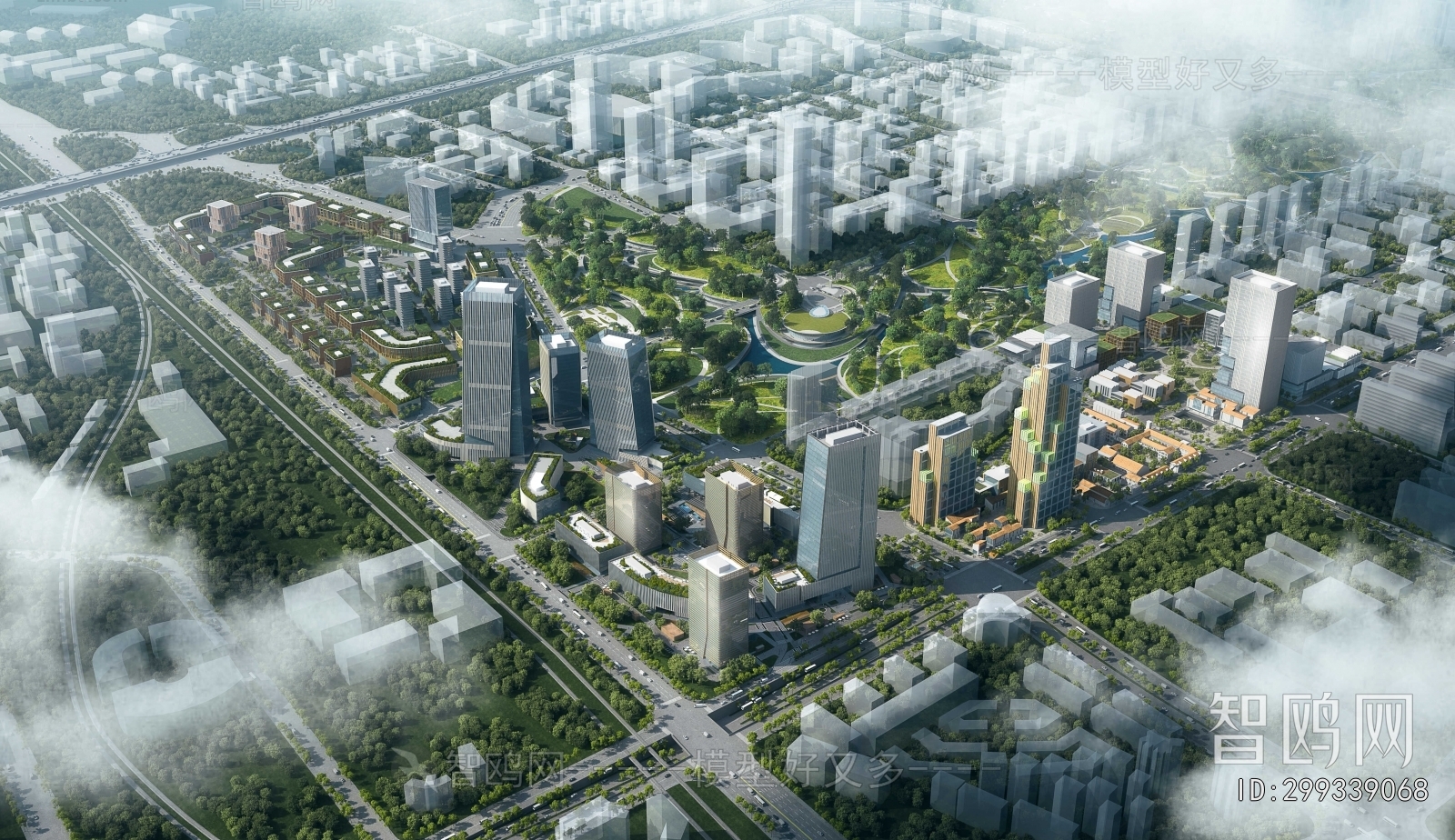 Modern Architectural Bird's-eye View Planning