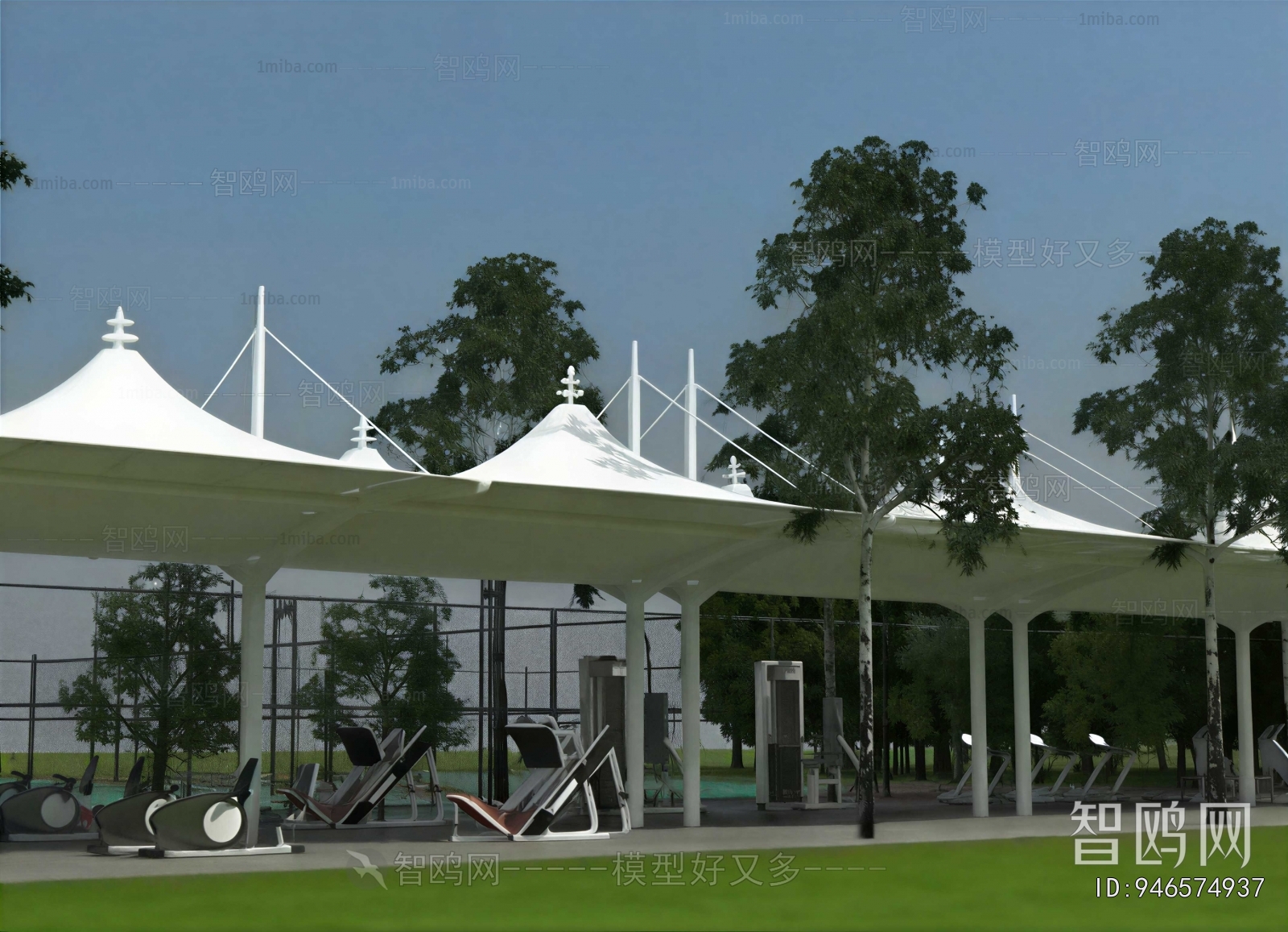 Modern Outdoor Parking Lot