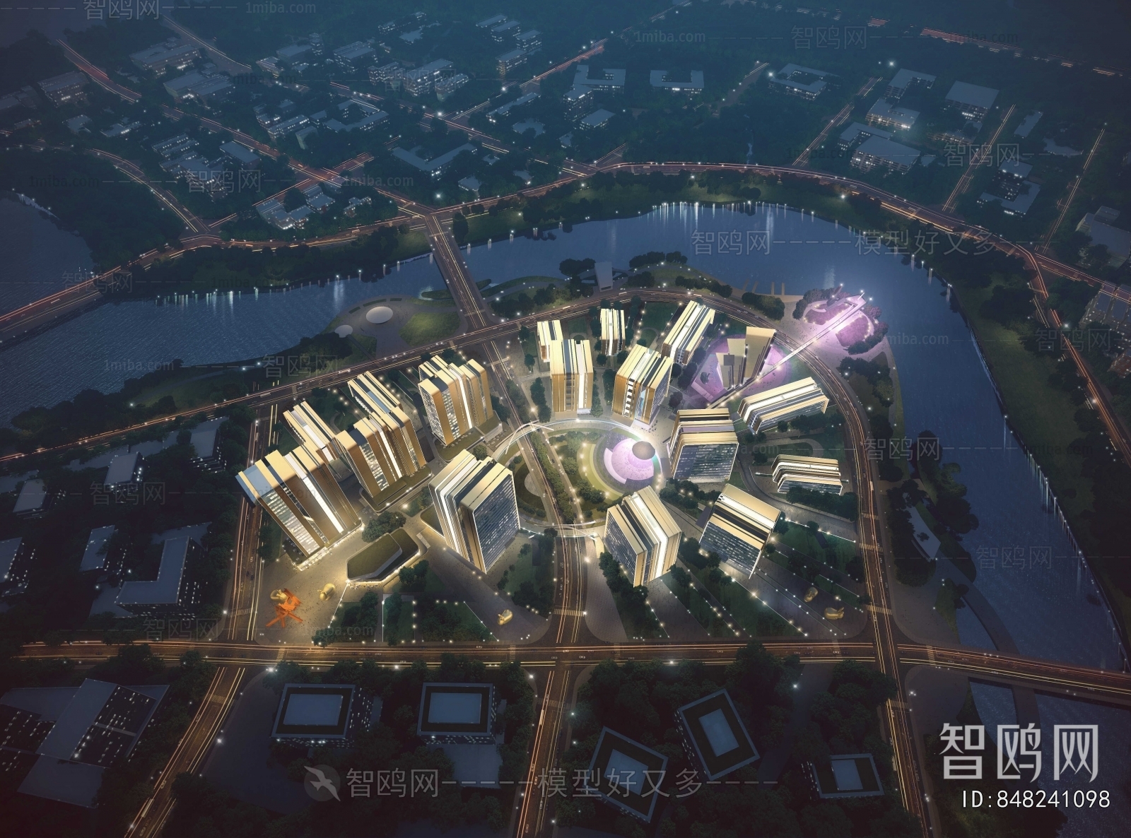 Modern Architectural Bird's-eye View Planning