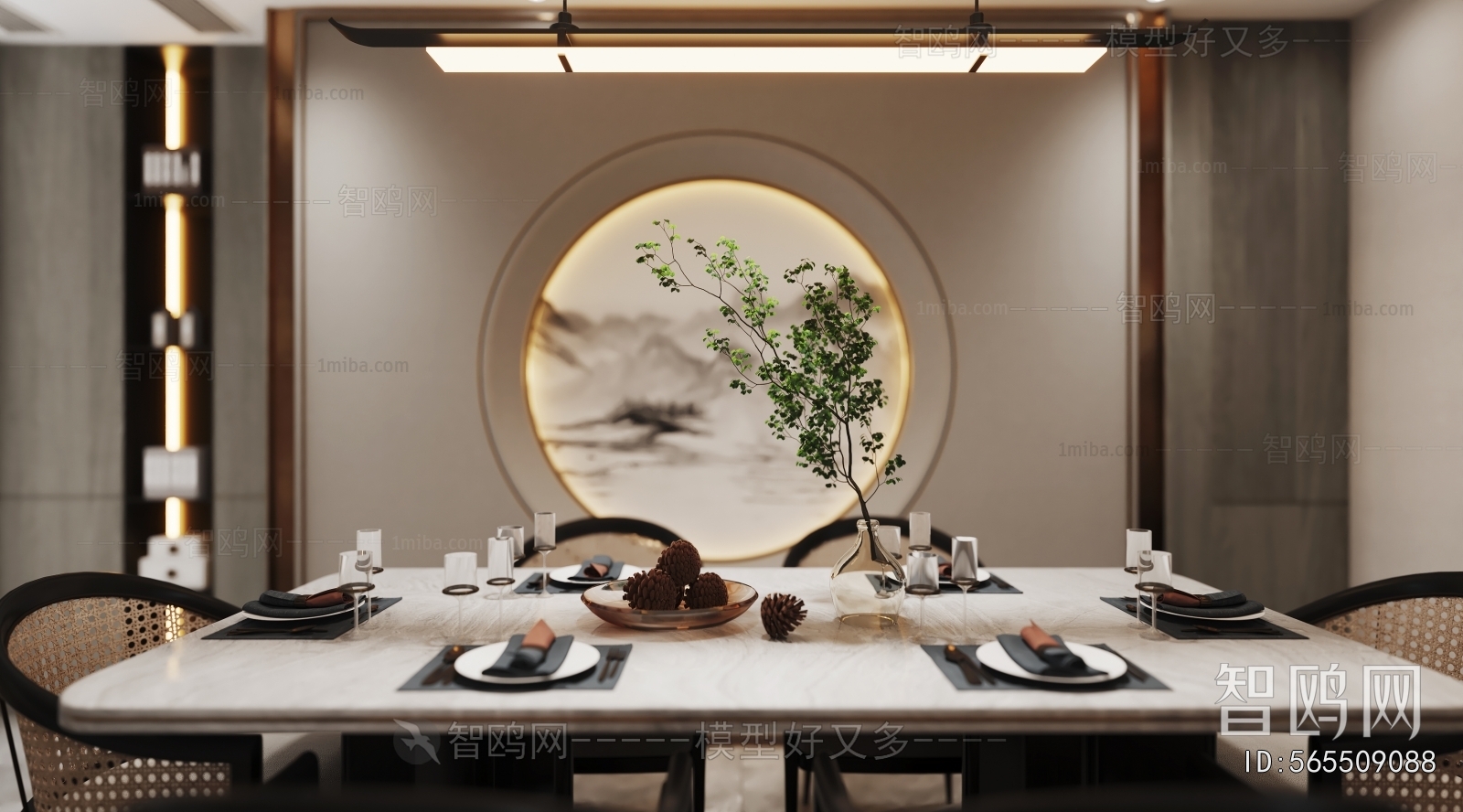 New Chinese Style A Living Room