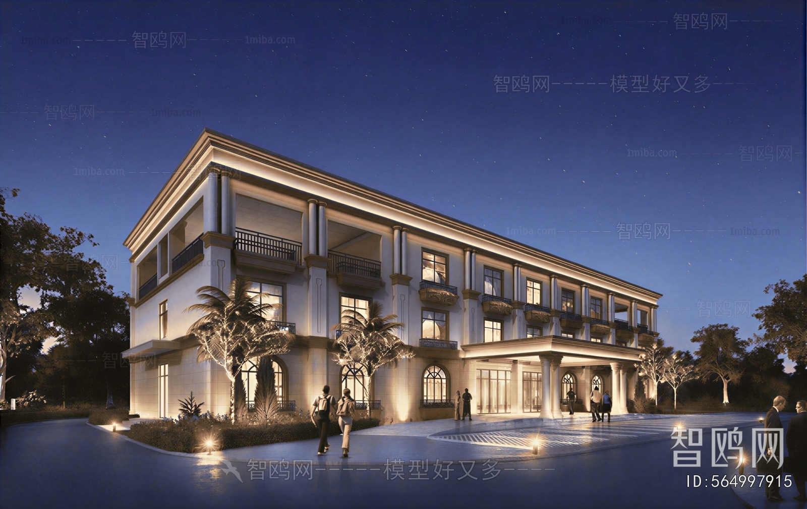European Style Appearance Of Commercial Building