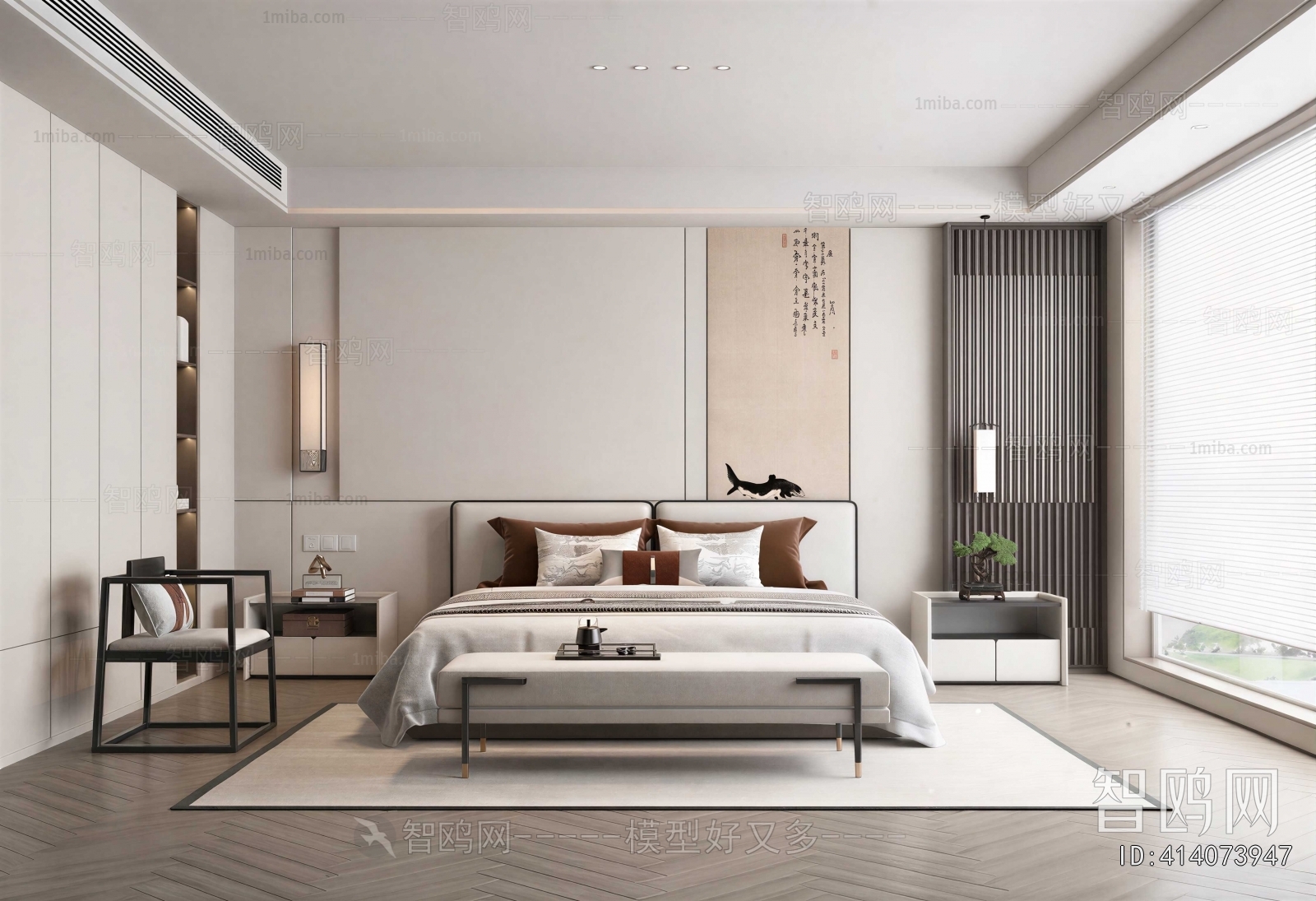 New Chinese Style Bedroom