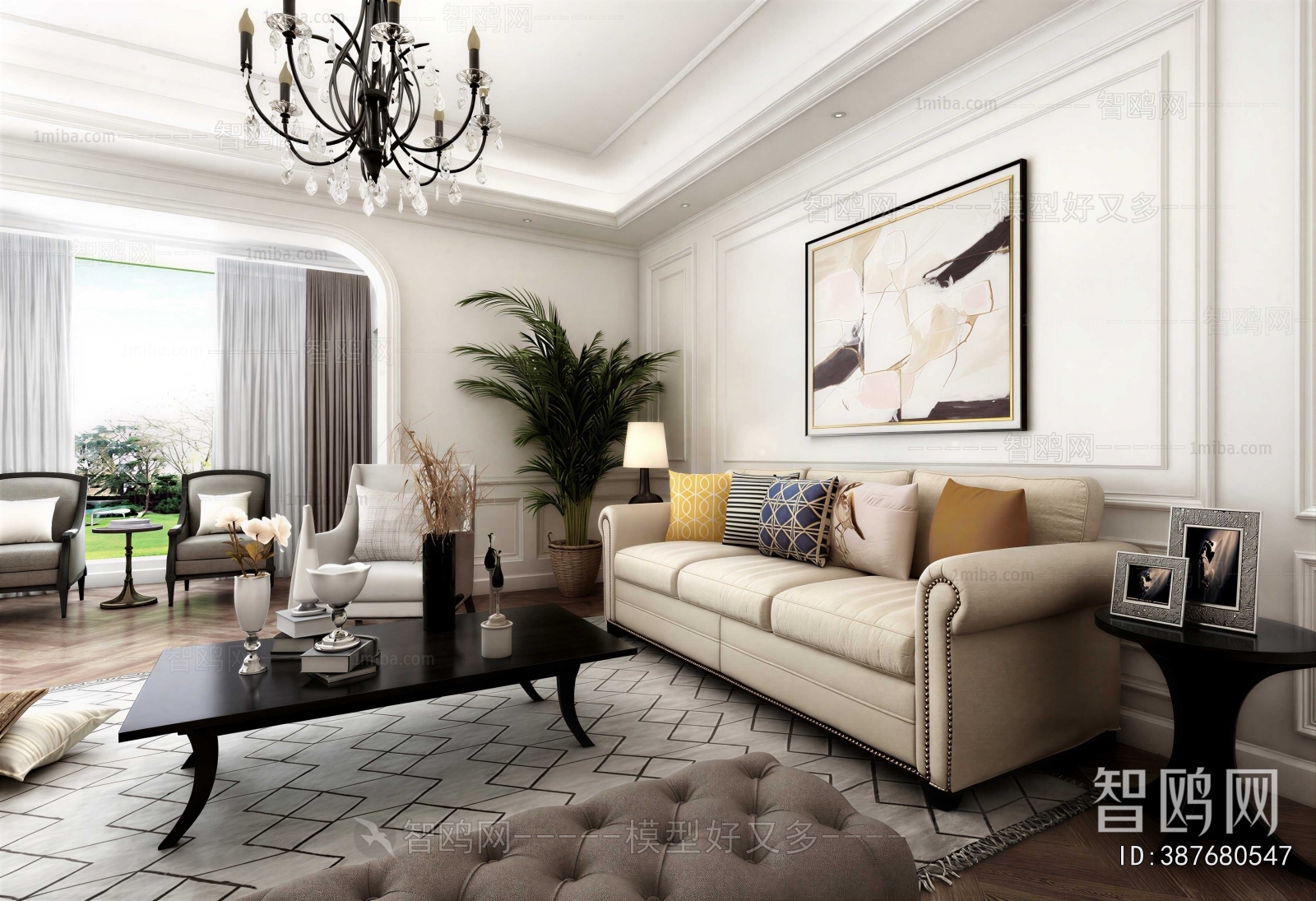 Simple European Style A Living Room