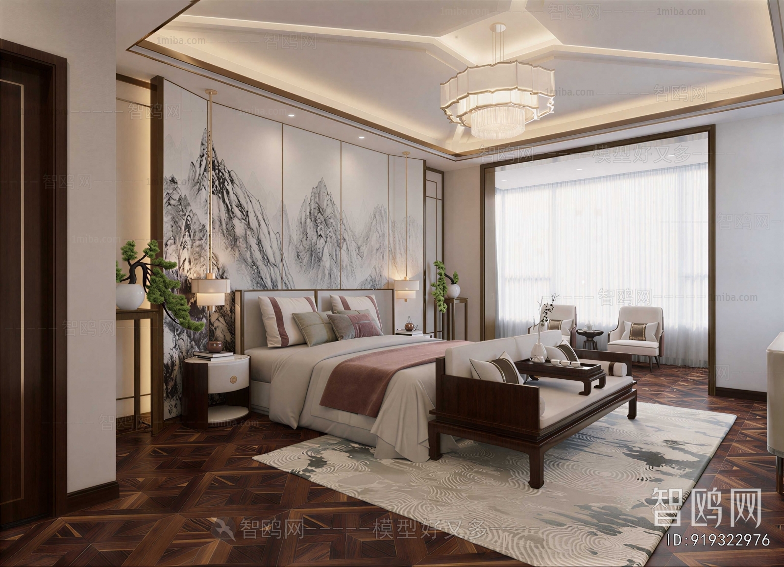 New Chinese Style Bedroom