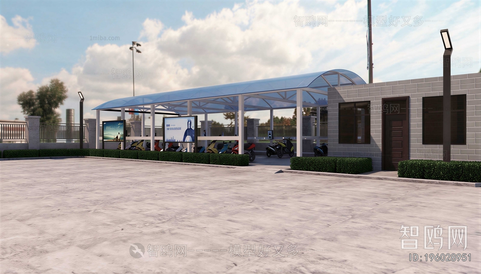 Modern Outdoor Parking Lot