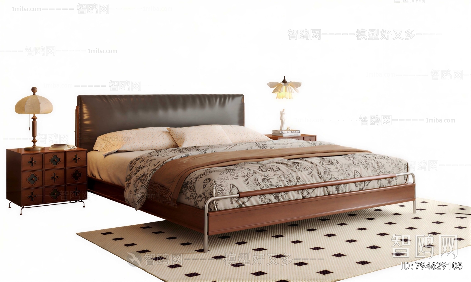 Retro Style Double Bed