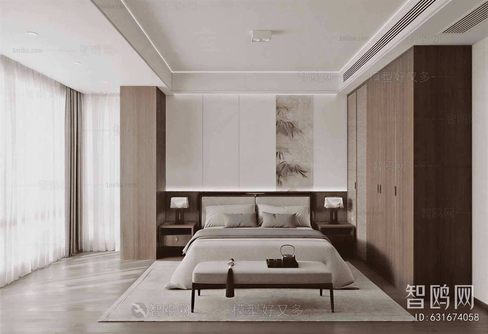 New Chinese Style Bedroom