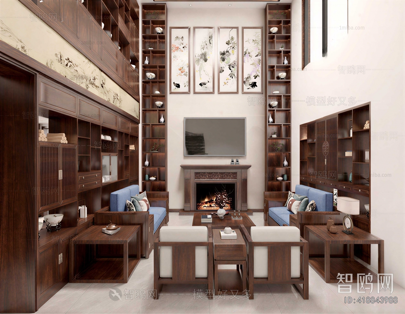 New Chinese Style A Living Room