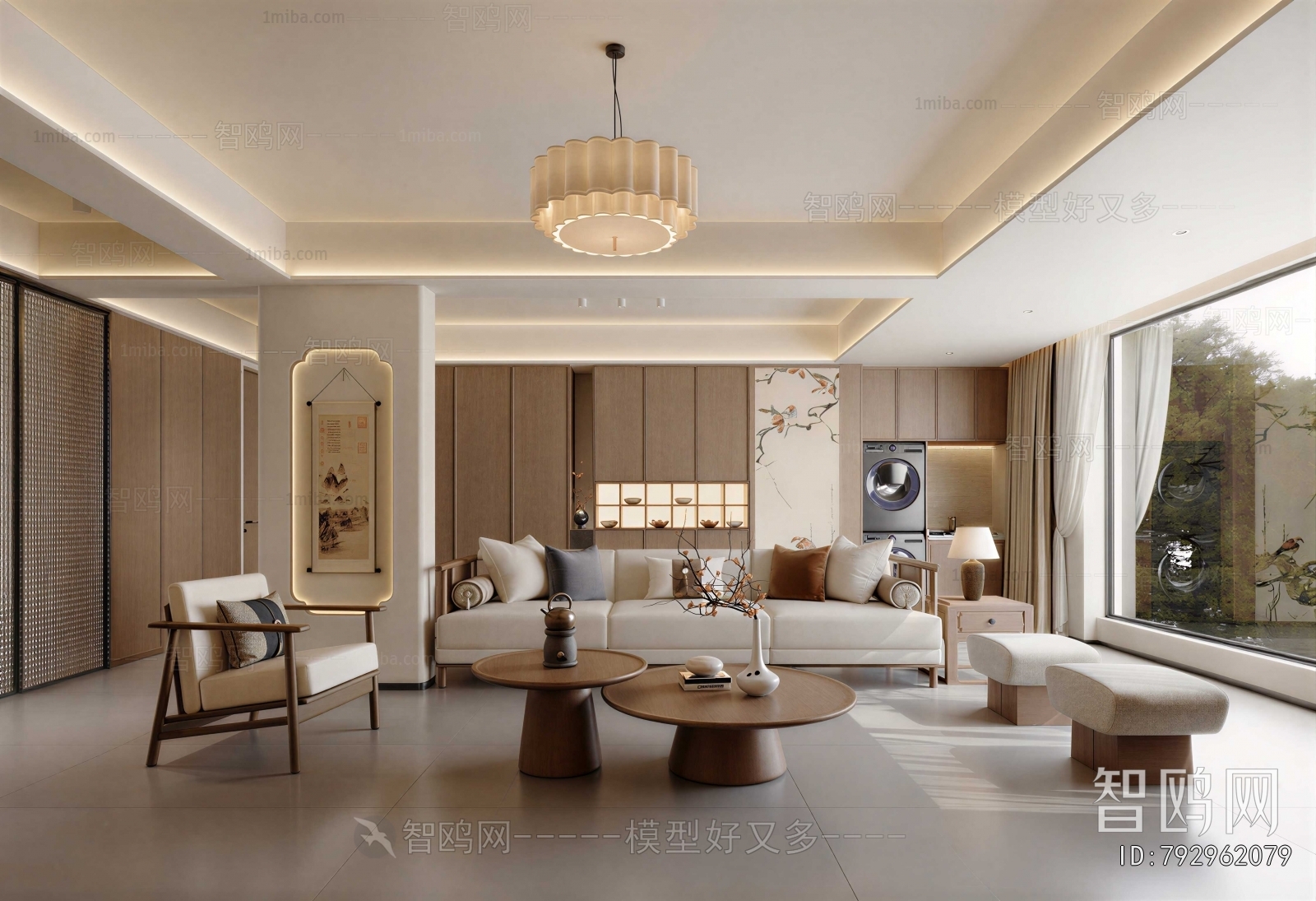 New Chinese Style A Living Room