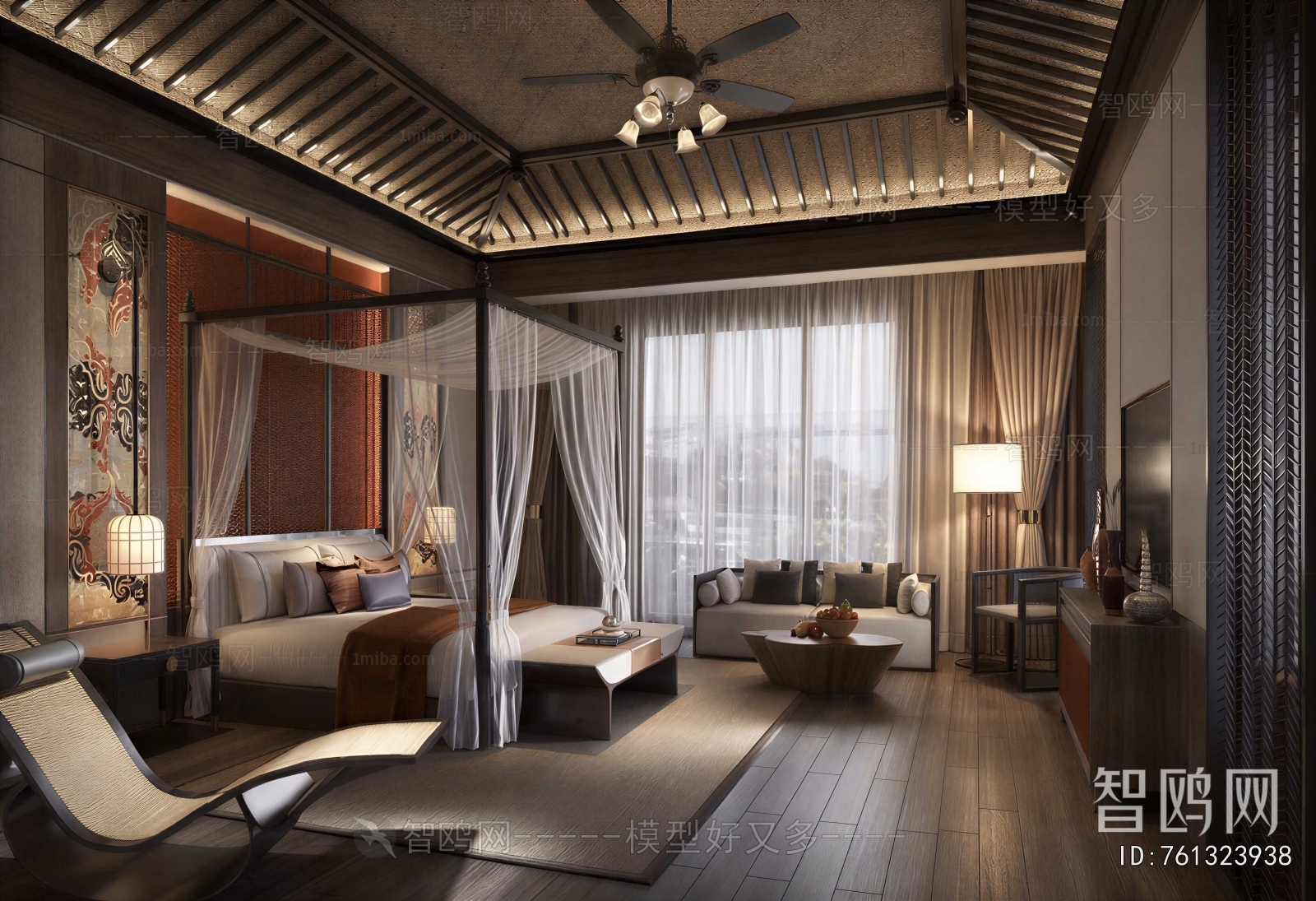 New Chinese Style Bedroom