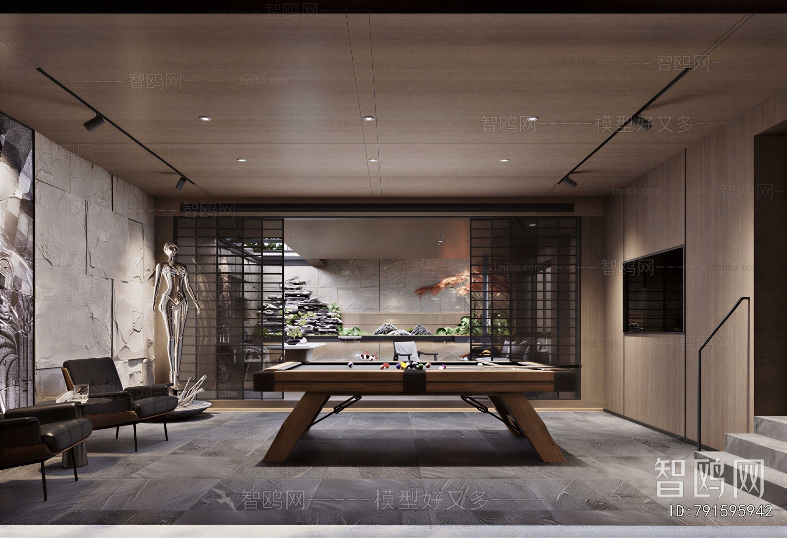 Modern Billiards Room