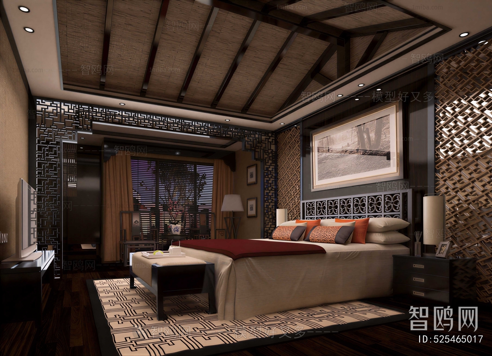 New Chinese Style Bedroom