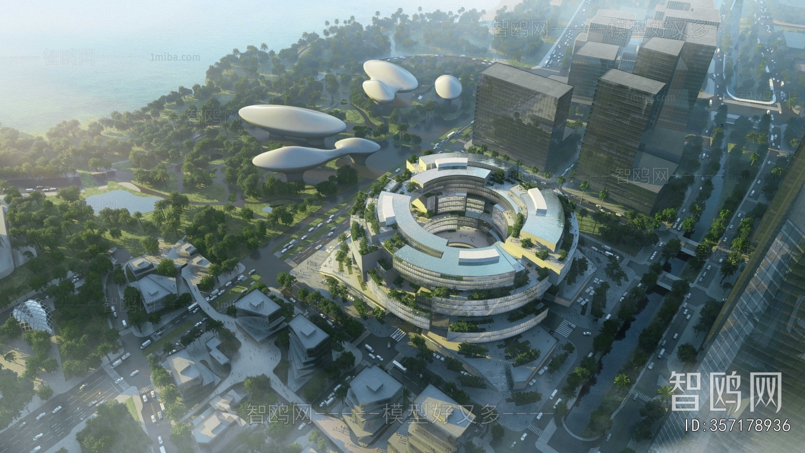 Modern Architectural Bird's-eye View Planning