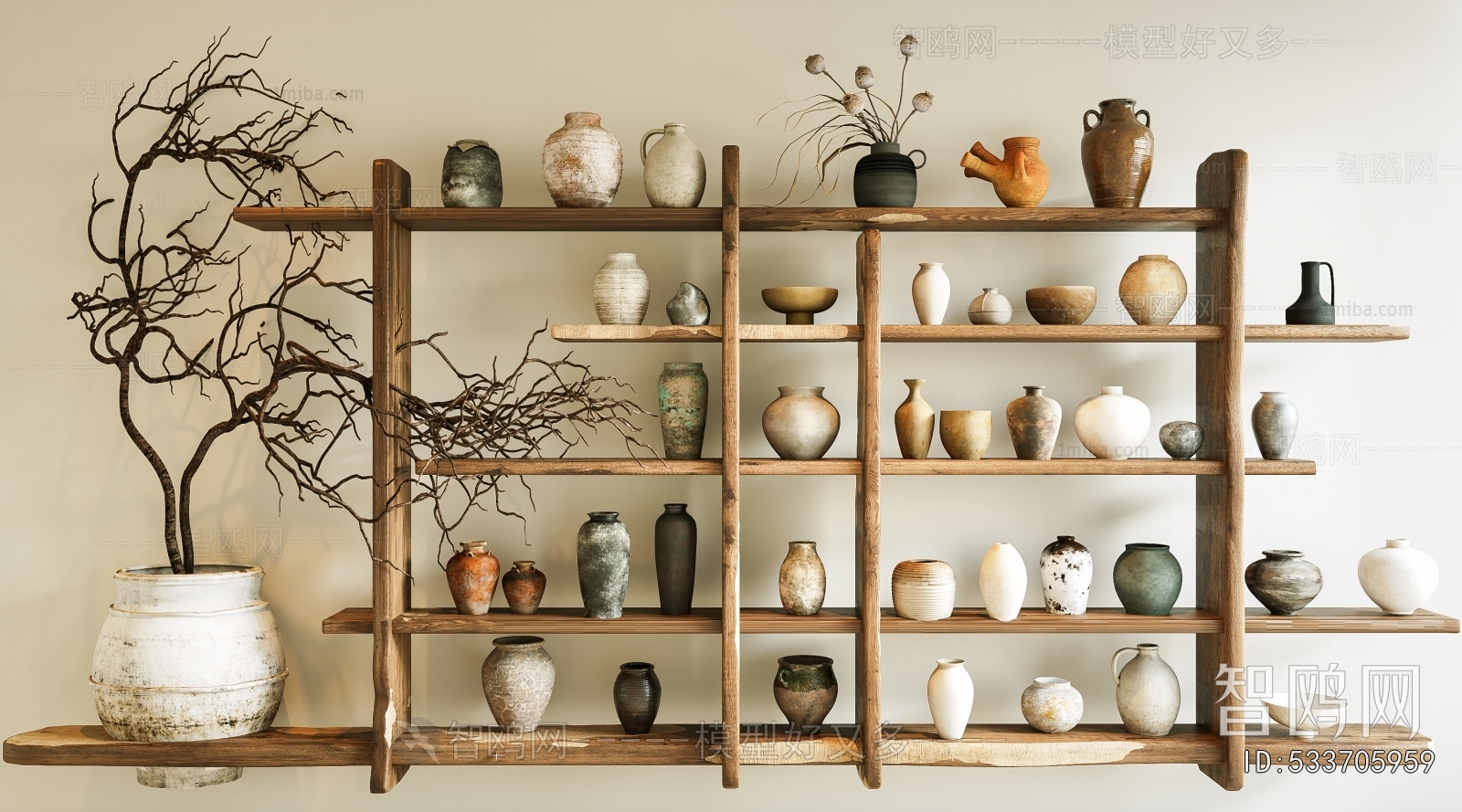 Wabi-sabi Style Clay Pot