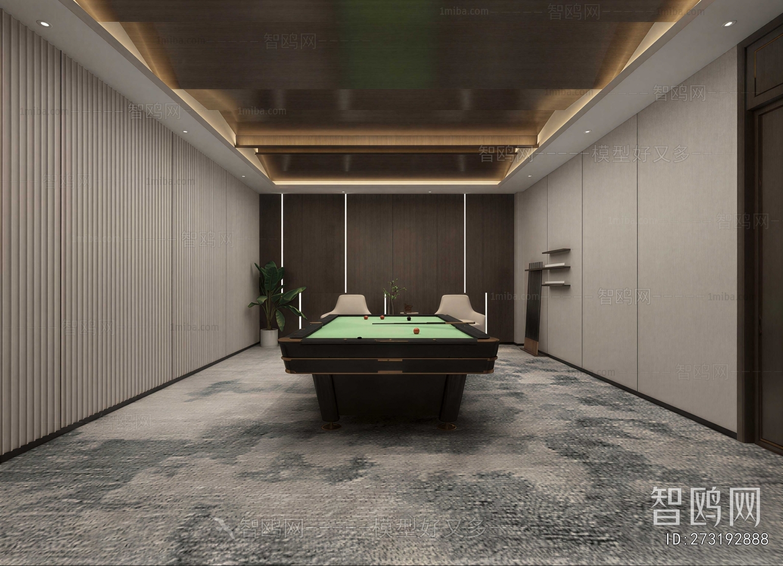 Modern Billiards Room