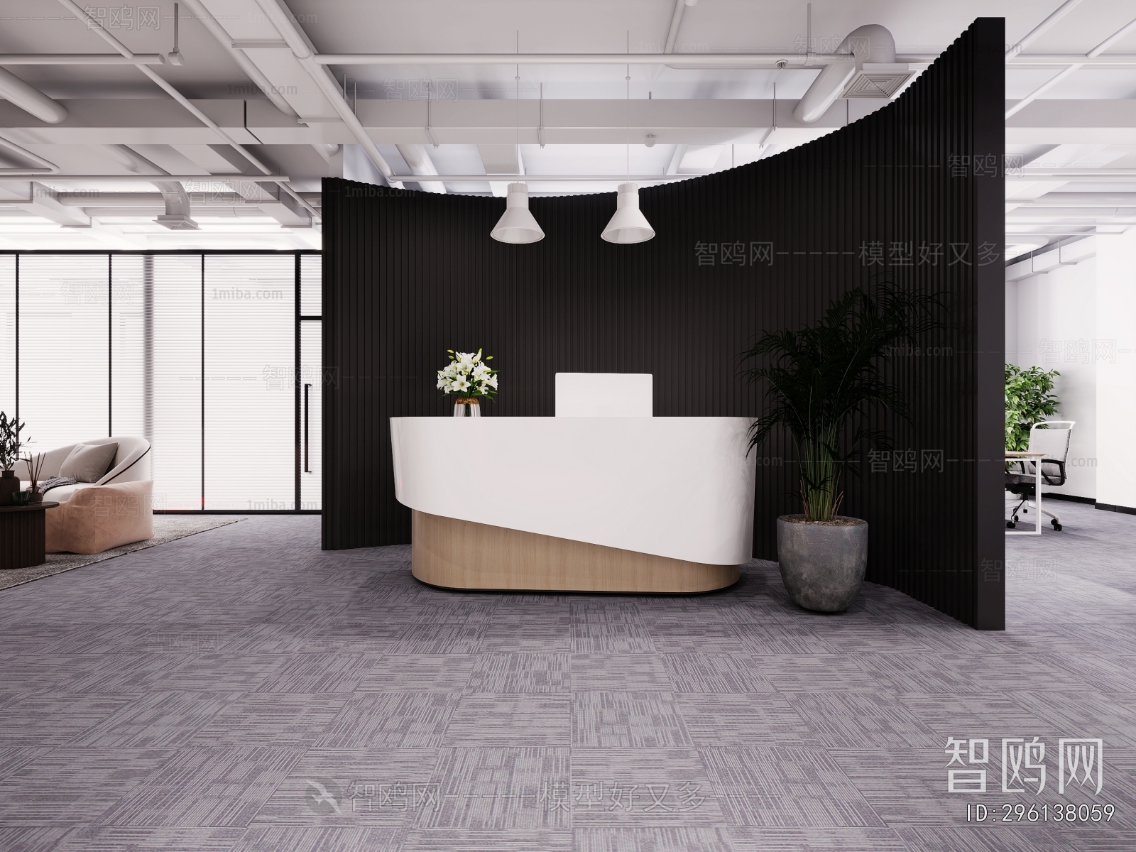 Modern Office Living Room