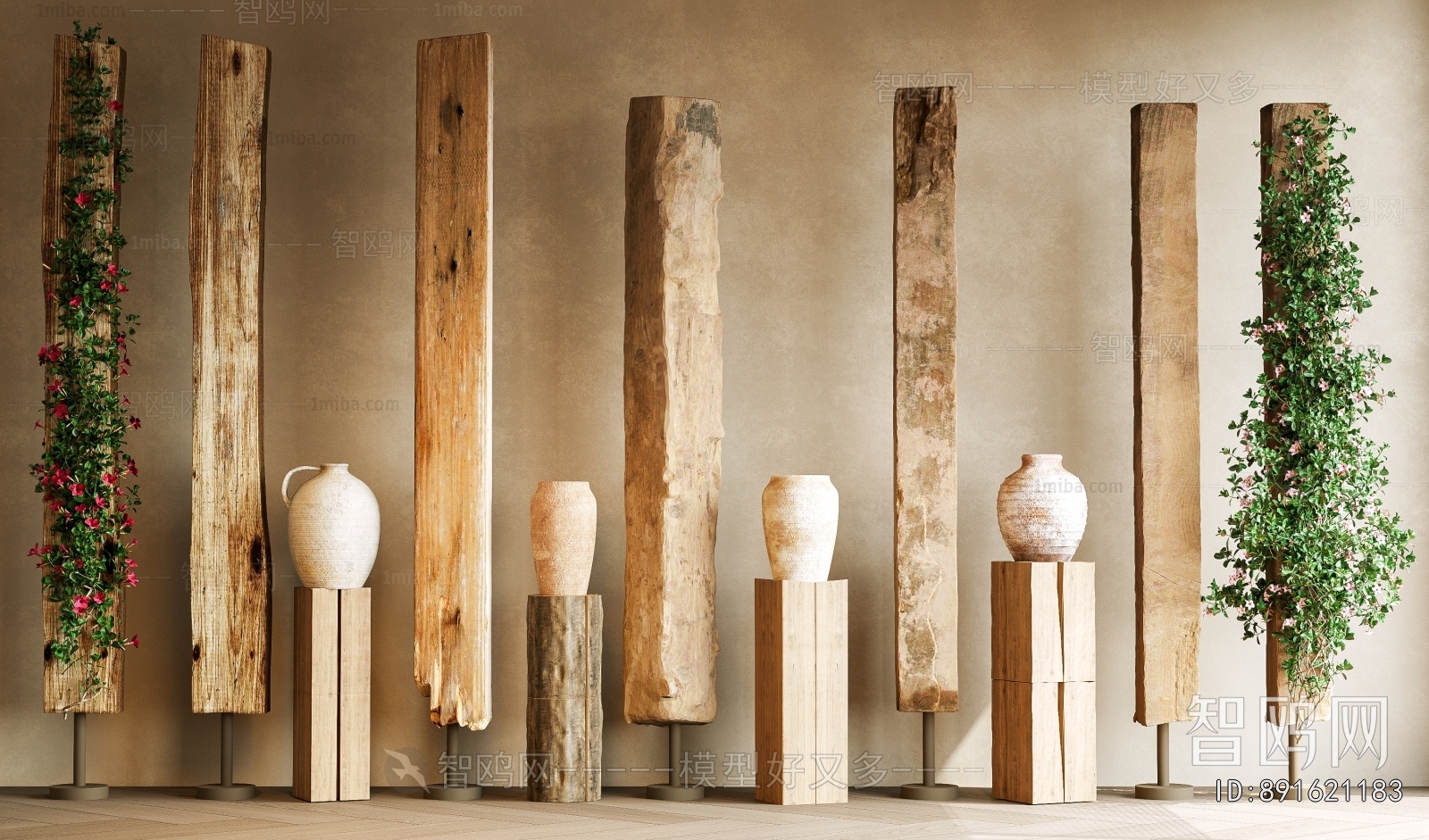 Wabi-sabi Style Column