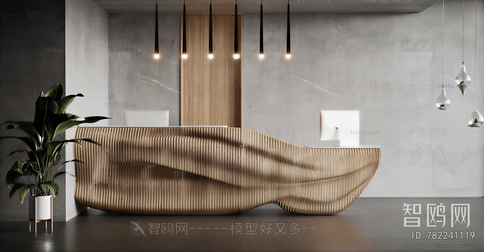 Modern Office Reception Desk