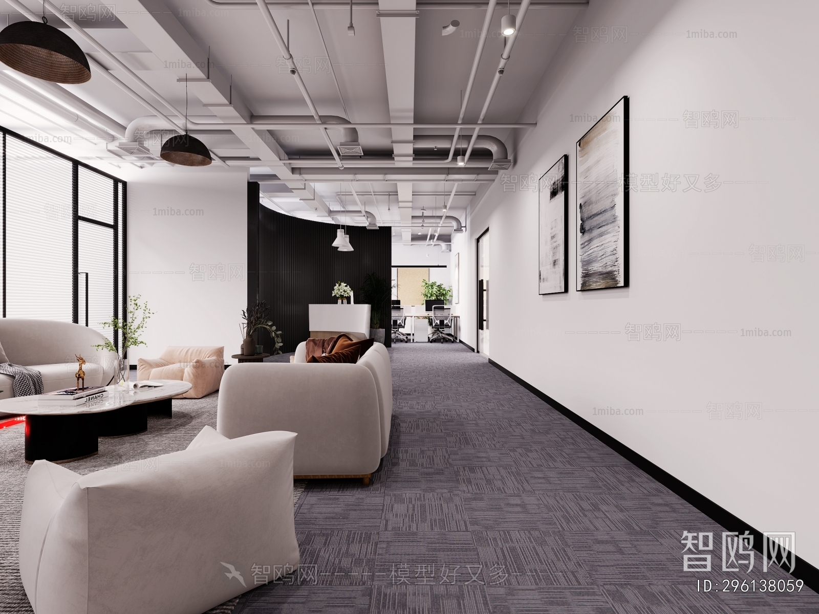 Modern Office Living Room