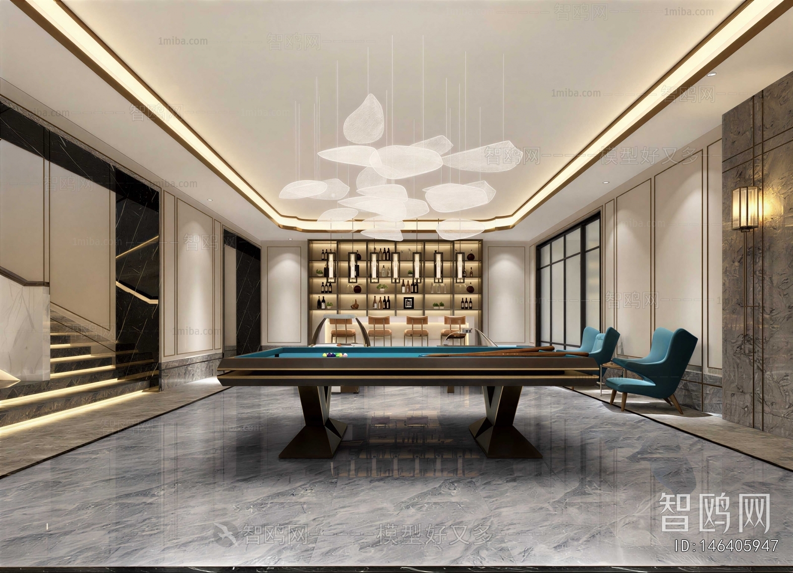 Modern Billiards Room