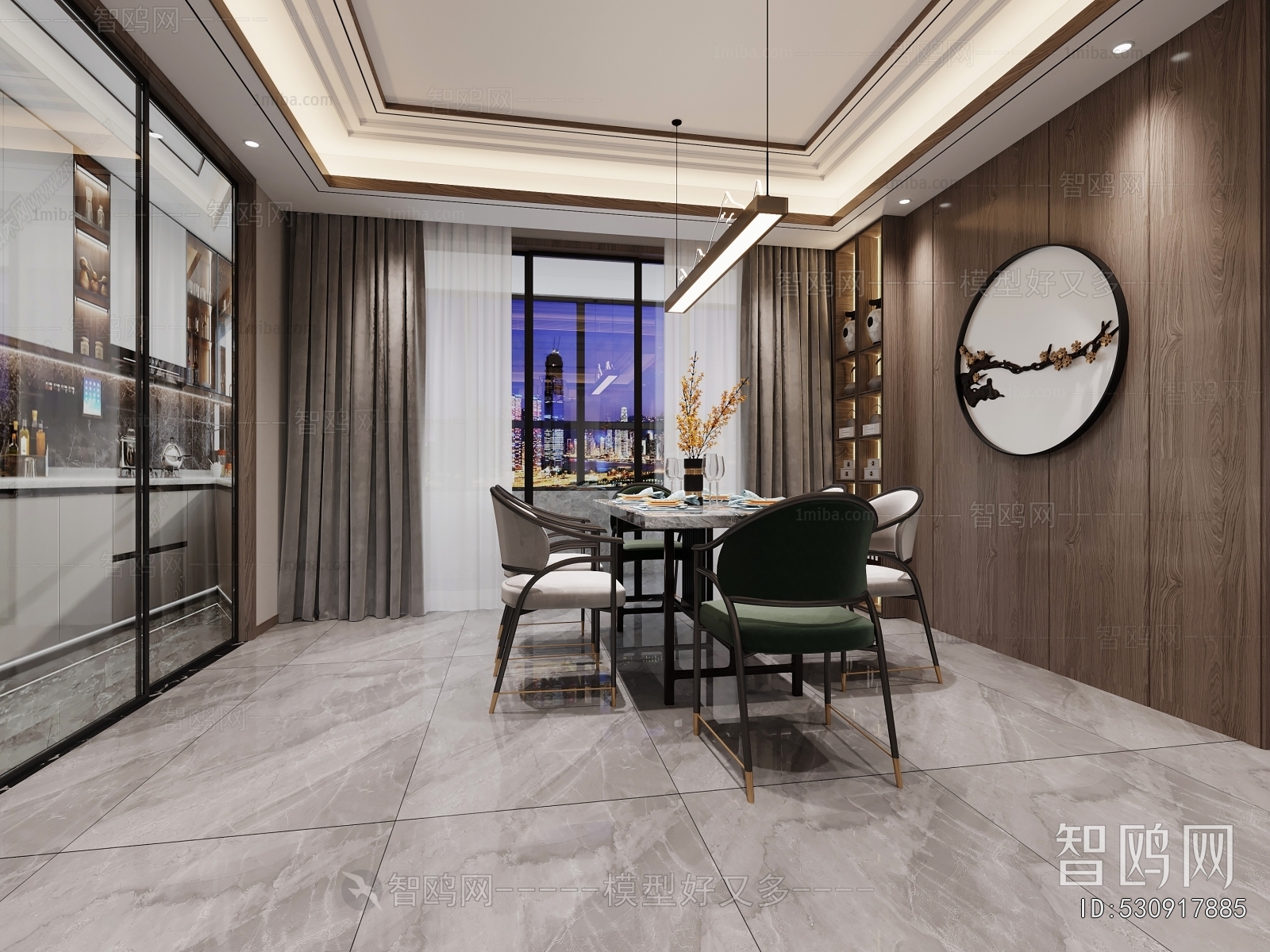 New Chinese Style A Living Room