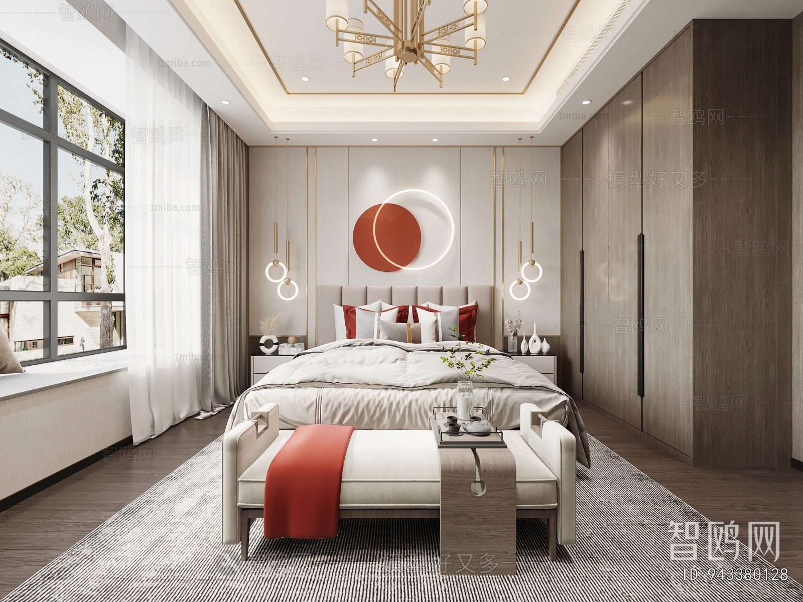 New Chinese Style A Living Room