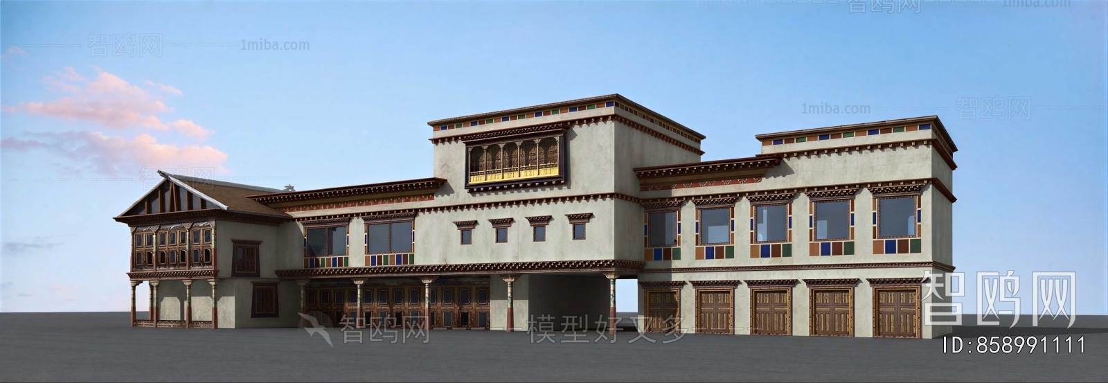 New Chinese Style Appearance Of Commercial Building