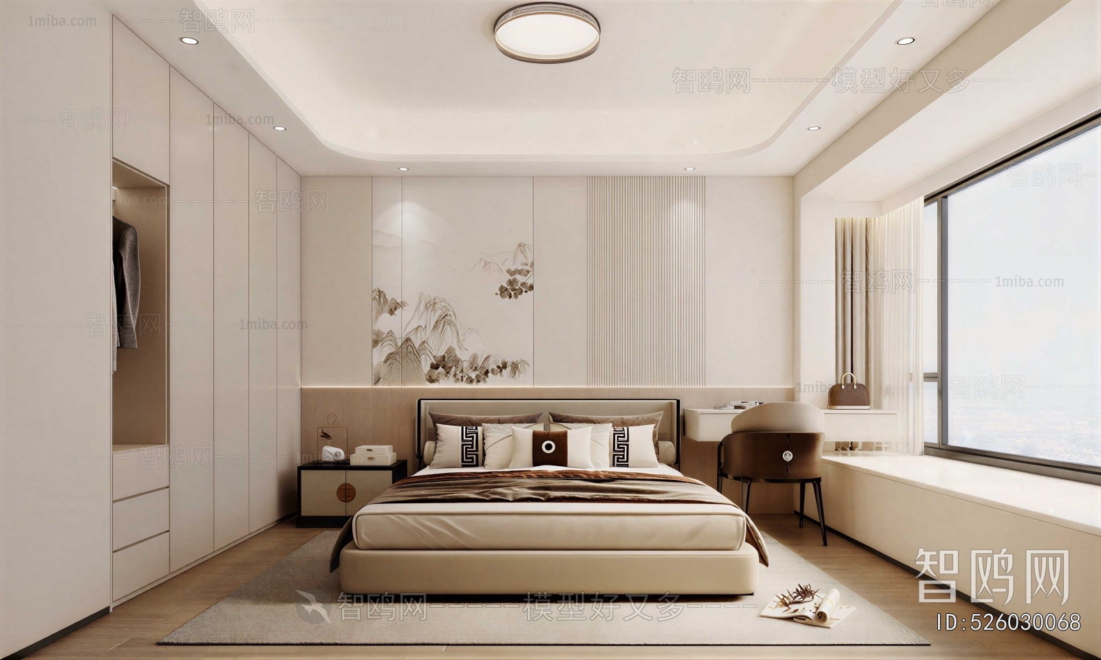 New Chinese Style Bedroom
