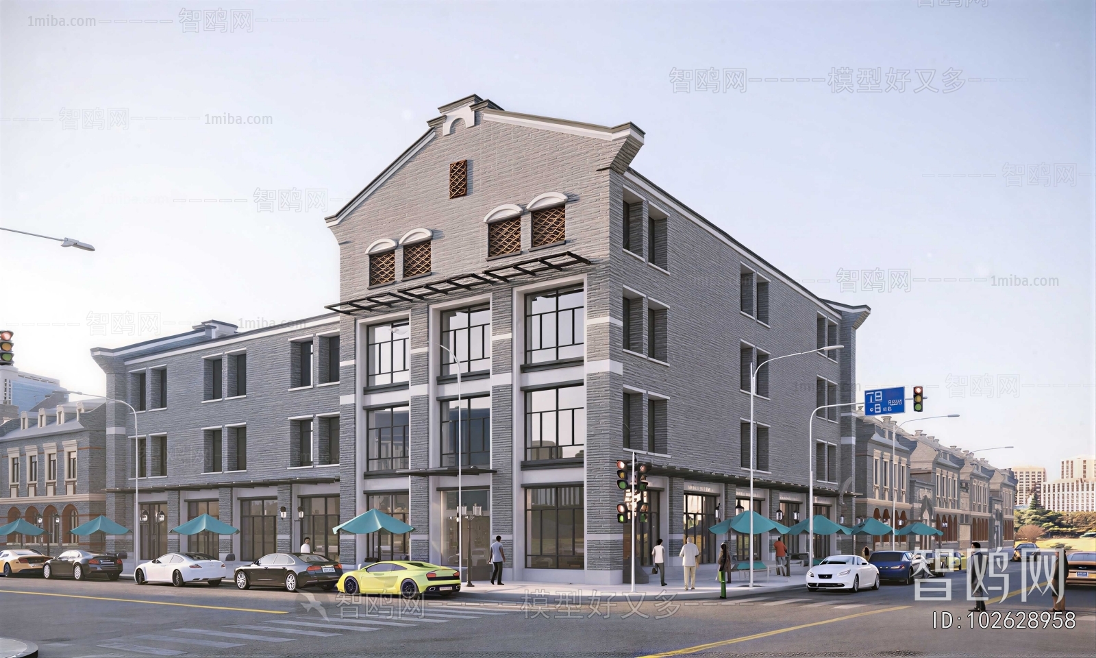 New Chinese Style Appearance Of Commercial Building