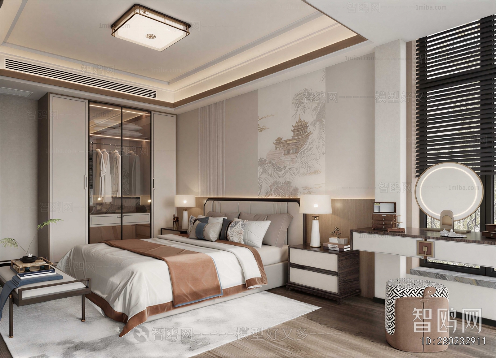 New Chinese Style Bedroom