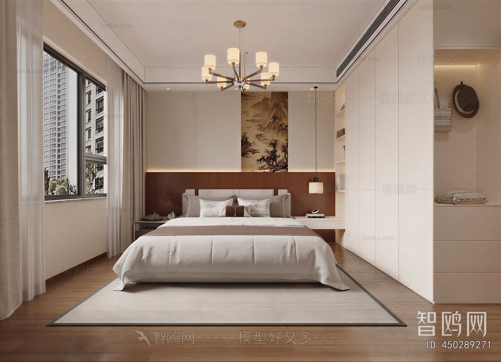 New Chinese Style Bedroom