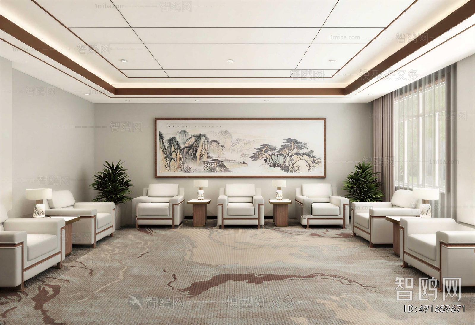 New Chinese Style Reception Room